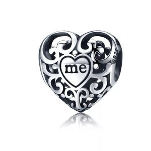925 Sterling Silver Me & You Charm
